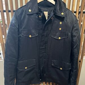 Vintage NYPD Gerber Gold Tone Button Fluorescent Lining Black Jacket Size 38 HTF